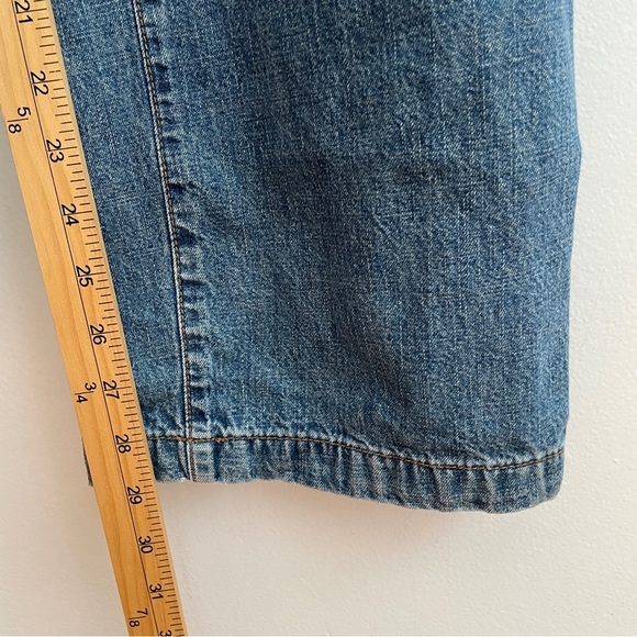 Vintage 90s y2k overalls denim jean straight leg square neck utility cargo small - Picture 13 of 16